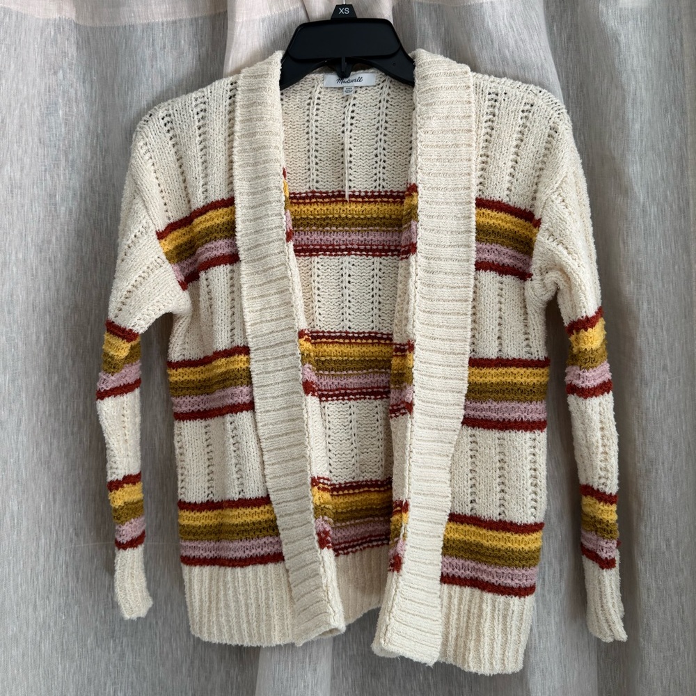 Madewell Striped Diaz Open Cardigan